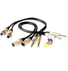 Rockcable RCL30381 D6 M Кабель XLR(M) -джек 1/4, 1 метр.
