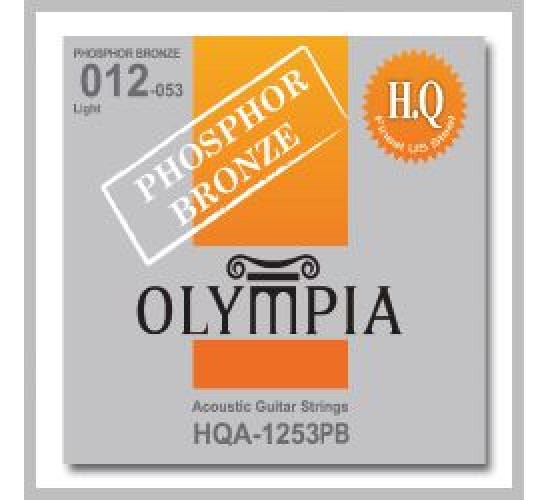 Olympia HQA1253PB Струны для акустической гитары, фосфорная бронза, сильное натяжение (12 - 53)