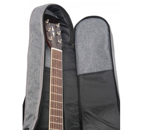 Lutner MLDG-33 чехол для акустической гитары, серый/чёрный