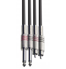 Force FLC-37/6 аудио шнур 2xRCA - 2xJack mono, 6м