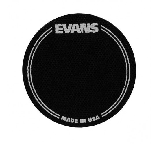 Evans EQPB1 Наклейка нейлоновая на рабочий пластик бас-барабана, круглая, черная, одиночная педаль.