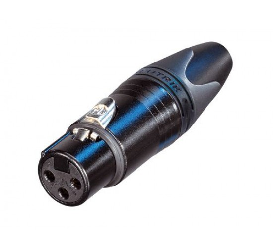 Neutrik NC3FXX-B разъем XLR female кабельный, золоченые контакты, черненый корпус