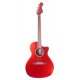Fender Newporter Classic HRM PF акустическая гитара, цвет красный USED