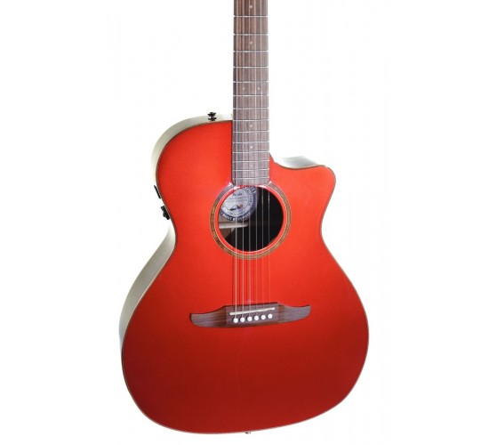 Fender Newporter Classic HRM PF акустическая гитара, цвет красный USED