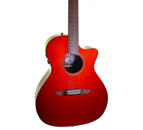 Fender Newporter Classic HRM PF акустическая гитара, цвет красный USED