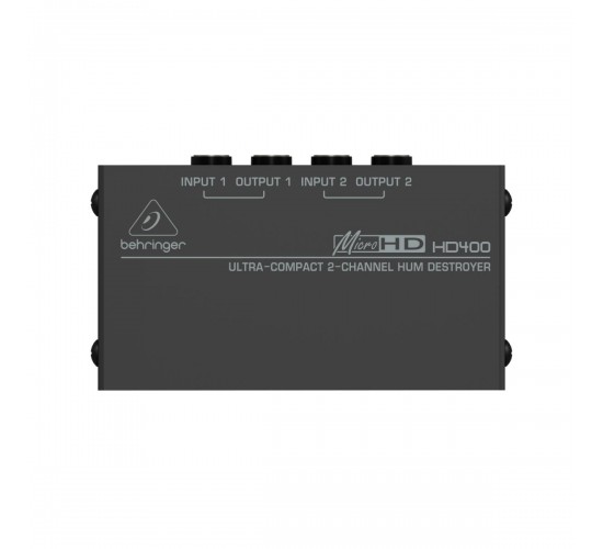 Behringer HD400 MICROHD 2-канальный подавитель сетевого фона и шумов/ пассивный DI-box.