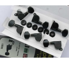 Gotoh SG381-07 колки, black (классический черный), 6 в линию, реверсивные
