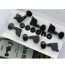 Gotoh SG381-07 колки, black (классический черный), 6 в линию, реверсивные