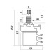 Hosco H-Push-500A Потенциометр 500кОм (лог), Push-Pull