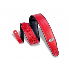 Levy's M26VP-RED-BLK Rebel Series Ремень для гитары, винил, двусторонний, красный/черный