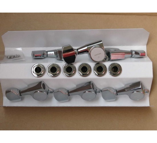 Gotoh SG381-07 колки, хром, 6 в линию, реверсные