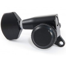 HC tuner LC721-D07 колки локовые 6 в линию, реверсные, профилированные, черные
