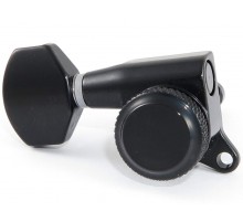 HC tuner LC721-D07 колки локовые 6 в линию, реверсные, профилированные, черные
