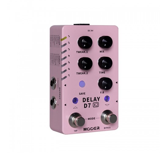 Mooer D7 Delay X2 педаль эффектов цифровой дилей