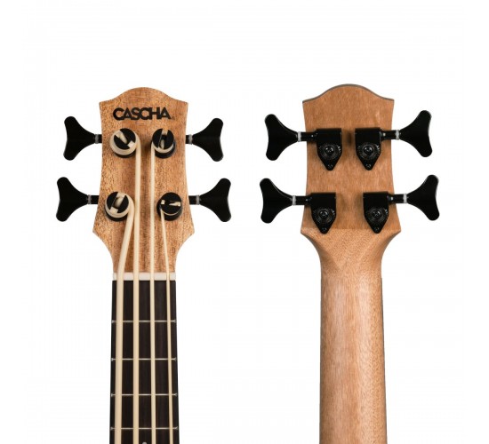Cascha HH-2175 Укулеле бас со звукоснимателем, с чехлом, цвет натуральный
