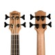 Cascha HH-2175 Укулеле бас со звукоснимателем, с чехлом, цвет натуральный