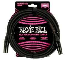 Ernie Ball 6391 кабель микрофонный, оплетеный, XLR - XLR, 4,57 м, черный