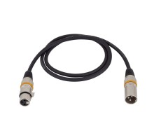Rockcable RCL 30351 D7 Микрофонный кабель XLR(M) XLR( F) 1 м, металлический корпус