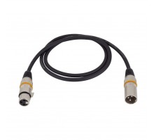 Rockcable RCL 30351 D7 Микрофонный кабель XLR(M) XLR( F) 1 м, металлический корпус