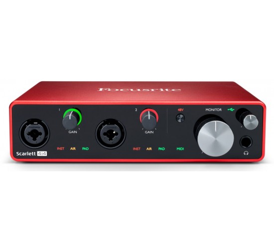 FOCUSRITE Scarlett 4I4 3RD GEN аудио интерфейс USB, 4 входа/4 выхода