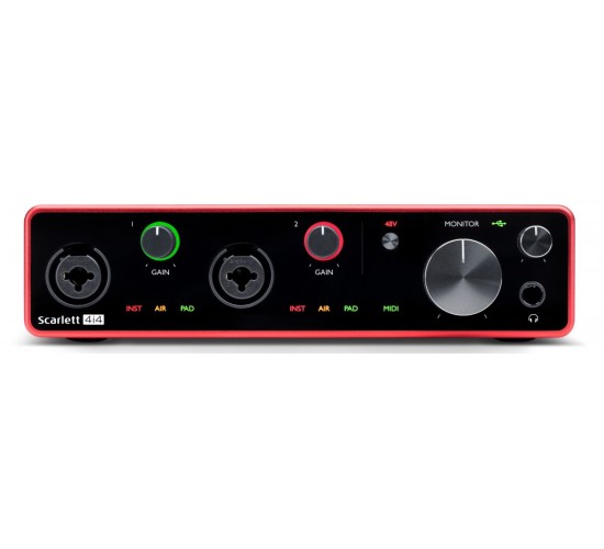FOCUSRITE Scarlett 4I4 3RD GEN аудио интерфейс USB, 4 входа/4 выхода