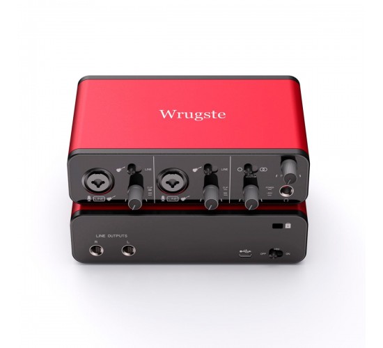 Wrugste GV-AR004 аудиоинтерфейс USB, 2 входа (комбинированные XLR/Jack)/2 выхода
