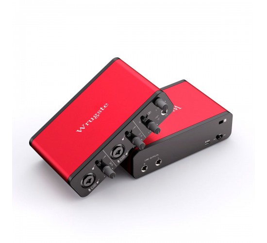 Wrugste GV-AR004 аудиоинтерфейс USB, 2 входа (комбинированные XLR/Jack)/2 выхода