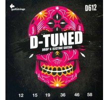 Galli D612 Комплект из 6 струн для электрогитары, серия d-tuned, для пониженного строя