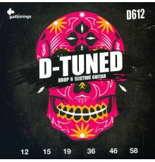 Galli D612 Комплект из 6 струн для электрогитары, серия d-tuned, для пониженного строя
