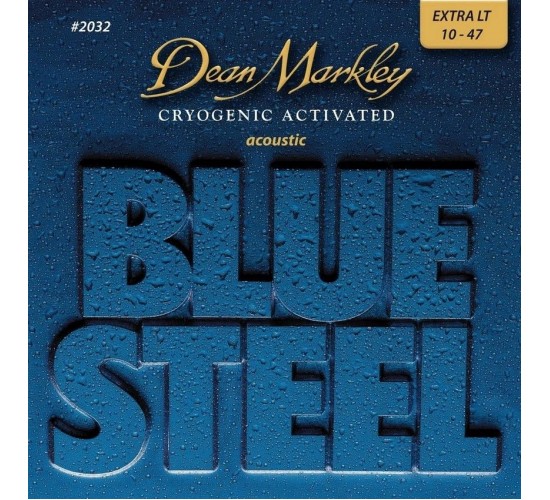 Dean Markley DM2032 Blue Steel Комплект струн для акустической гитары, латунь, 10-47