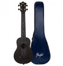 Flight TUSL 35 BK укулеле сопрано, LONG NECK, черная, пластик
