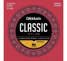 D'Addario EJ27N-3/4 Струны для классической гитары размером 3/4, ученические, нейлоновые