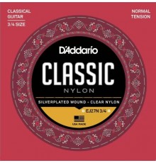 D'Addario EJ27N-3/4 Струны для классической гитары размером 3/4, ученические, нейлоновые