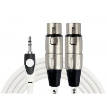 Kirlin LGY-371L 2M WH кабель Y-образный 2 м, Разъемы: 3.5 мм стерео миниджек - 2 x XLR мама