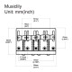 Musiclily MX1894CR Бридж для бас-гитары Precision/Jazz Bass, хром