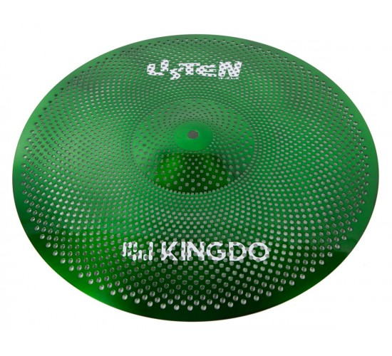 KingDo LISTEN SET 14«+16»+20" GREEN Комплект бесшумных барабанных сетчатых тарелок KingDo