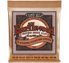 Ernie Ball 2152 струны для 12стр. акустической гитары Phosphor Bronze Custom Light (10-48)