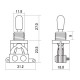Hosco H-YM-T20G-2 Переключатель 3-х позиционный, золотистый