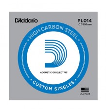 D'Addario PL014 Plain Steel Отдельная струна без обмотки, сталь, .014"