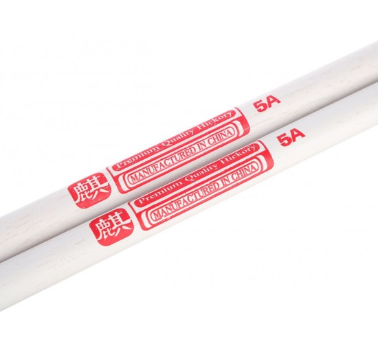 HUN 10103004 Colored Series QI 5A WHITE Барабанные палочки, орех гикори, белые