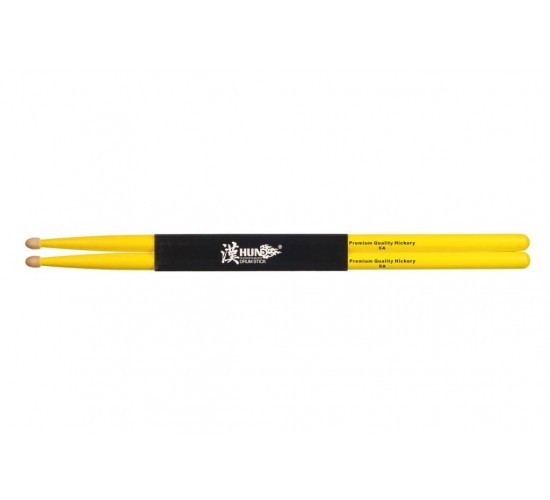 HUN 1010100201018 Colored Series 5A YELLOW Барабанные палочки, орех гикори, желтые