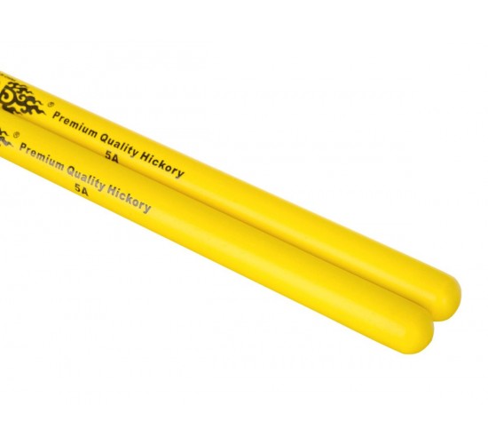 HUN 1010100201018 Colored Series 5A YELLOW Барабанные палочки, орех гикори, желтые