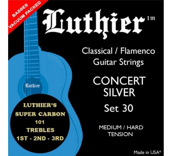 Luthier LU-30SC Комплект струн для классической гитары, средне-сильное натяжение, карбон