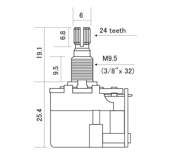 Hosco H-CTS-A500-PP (push-push) потенциометр