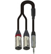 Force FLC-19/3 аудио шнур, 1x stereo mini jack - 2x XLR (M), 3 метра
