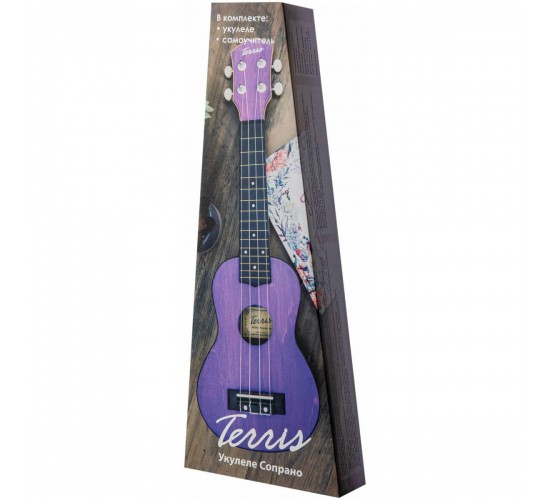 Terris PLUS 50 VIO укулеле сопрано, фиолетовый, пластик