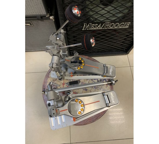 Pearl P-3002D Eliminator Demon педаль для бас барабана двойная, жесткий привод USED