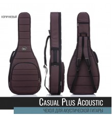 Bag&Music BM1185 Acoustic Casual Plus Чехол для акустической гитары, лёгкий, цвет коричневый