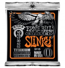Ernie Ball 3115 струны для эл.гитары Coated Electric Titanium RPS Skinny Top Heavy Bottom Slinky