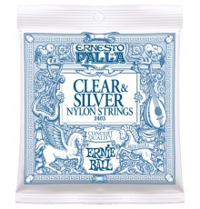 Ernie Ball 2403 струны для классической гитары. Ernesto Palla чистый нейлон, посеребренная оплетка